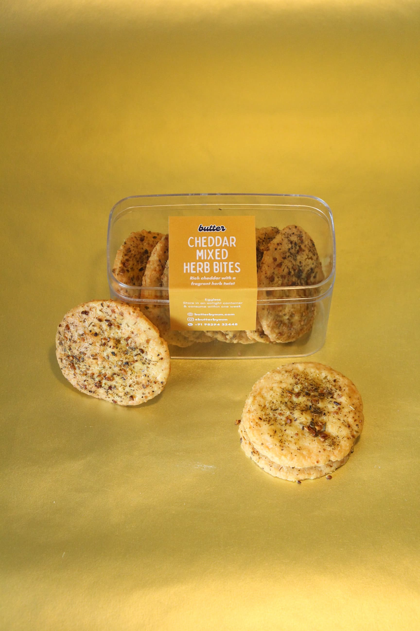 Cheddar Mixed Herb Bites from Butter Bakery Jaipur