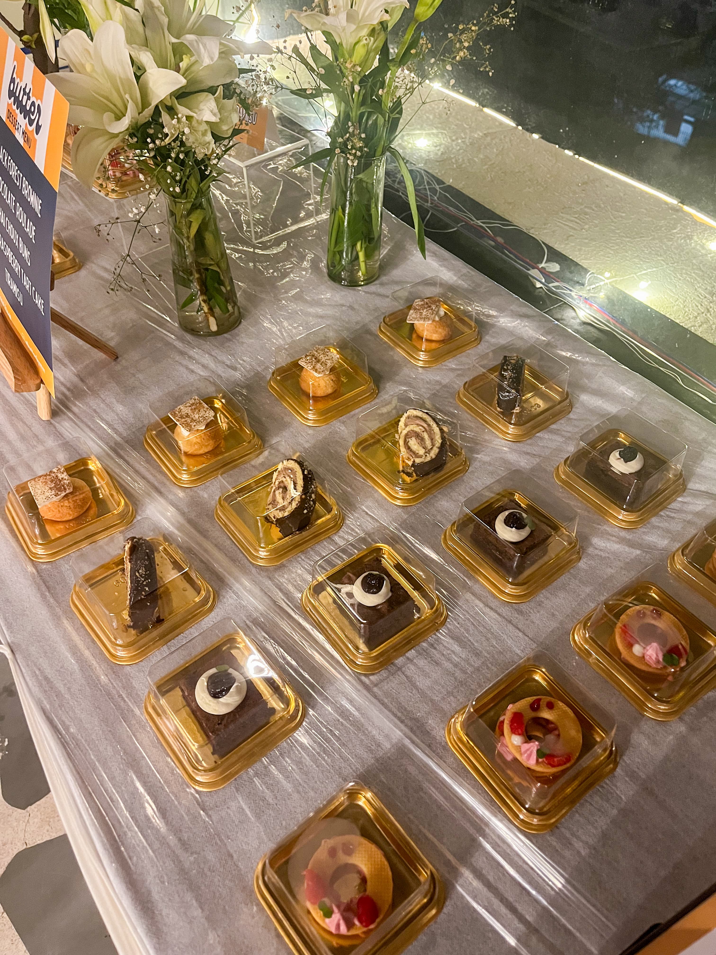 Custom birthday cake and dessert platter from Butter Bakery in Jaipur